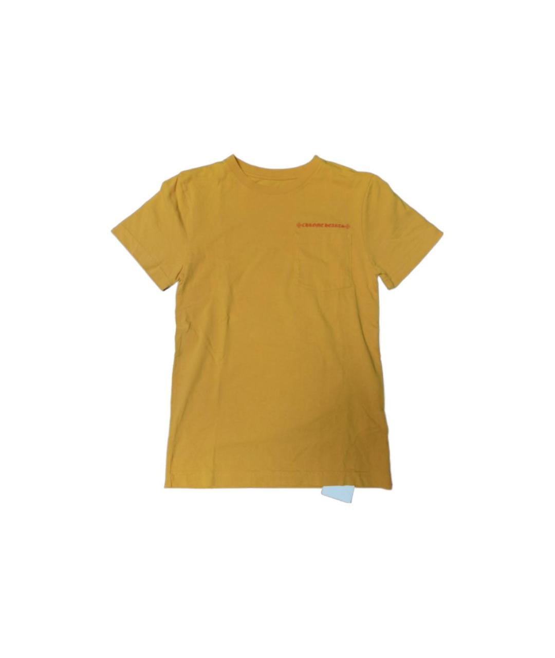 CHROME HEARTS Желтая хлопковая футболка, фото 5