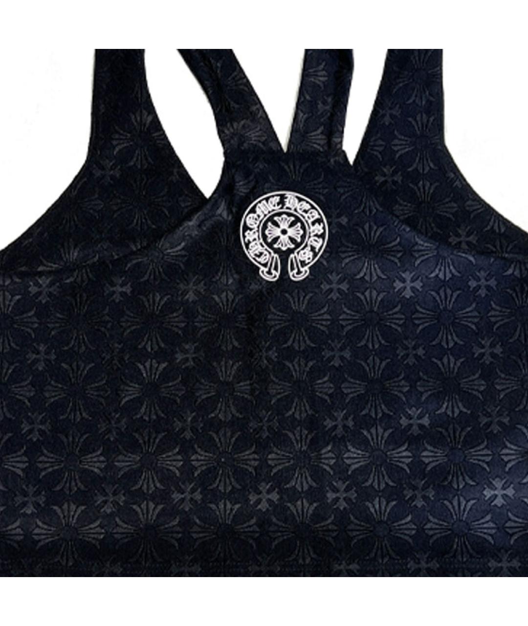 CHROME HEARTS Черная хлопковая майка, фото 6