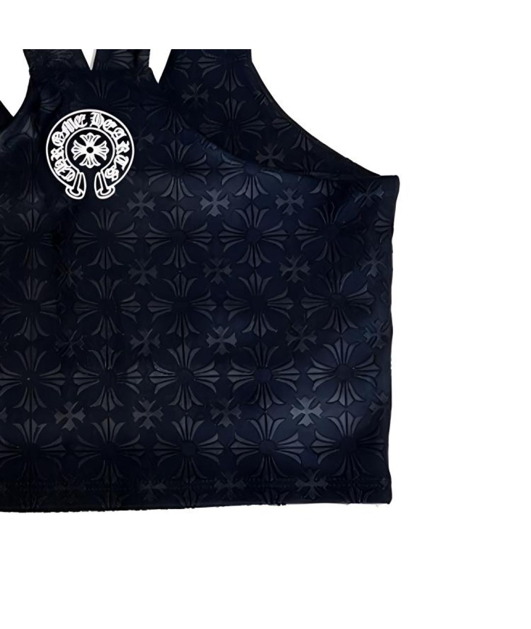 CHROME HEARTS Черная хлопковая майка, фото 5