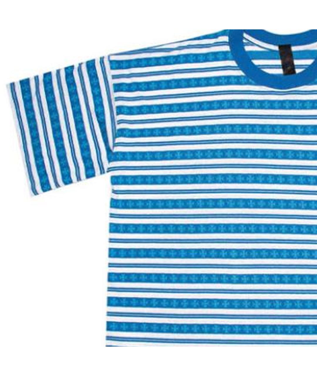 CHROME HEARTS Синяя хлопковая футболка, фото 5