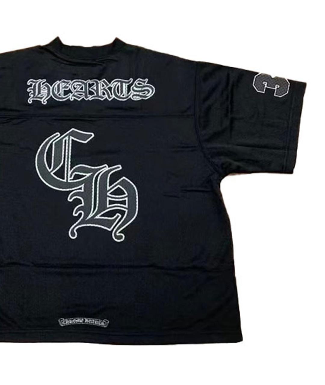 CHROME HEARTS Черная хлопковая футболка, фото 4