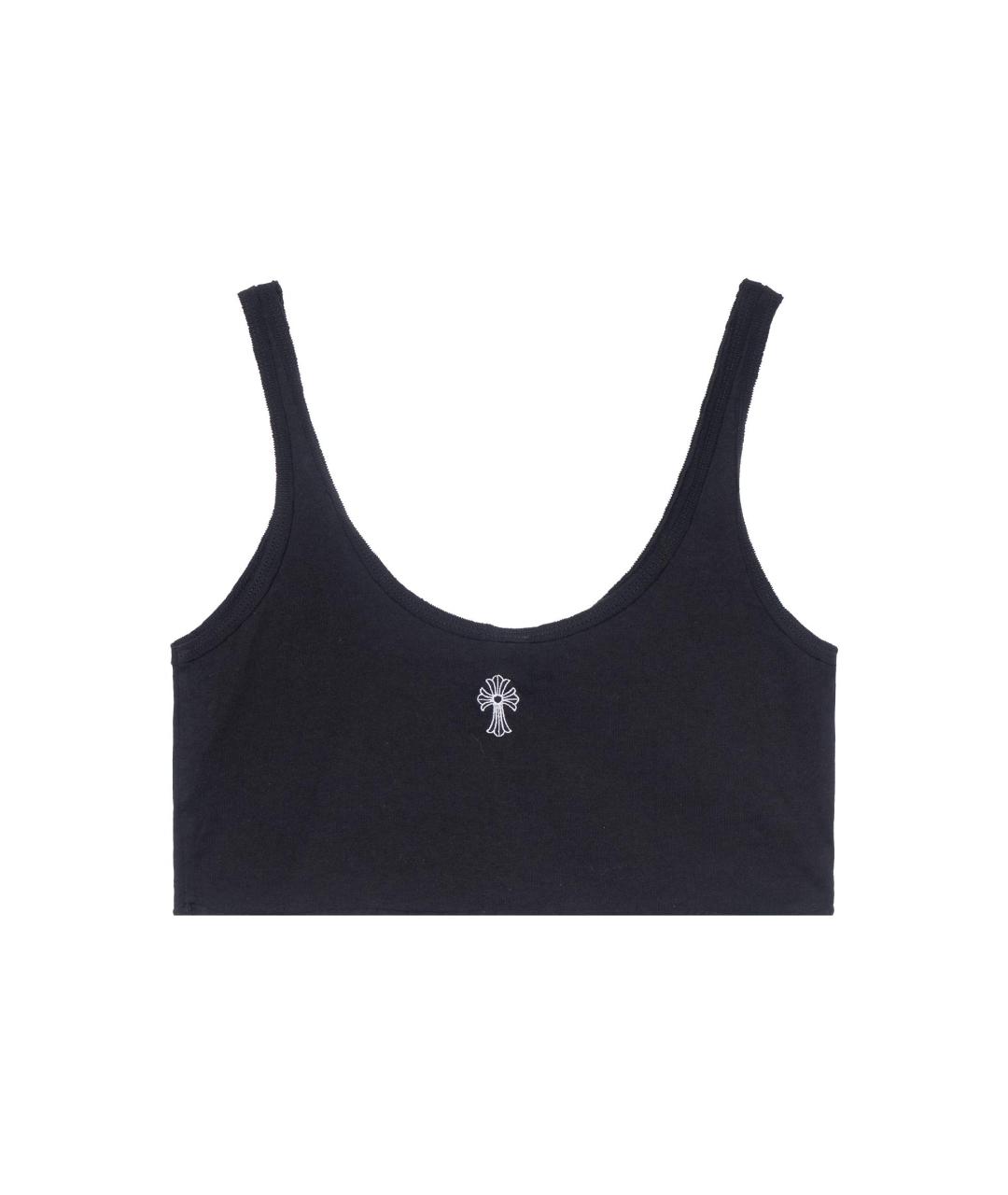 CHROME HEARTS Черная хлопковая майка, фото 2