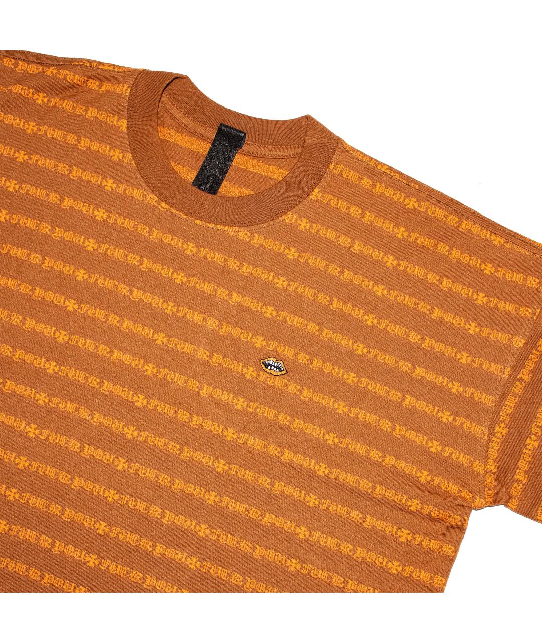 CHROME HEARTS Оранжевая хлопковая футболка, фото 4