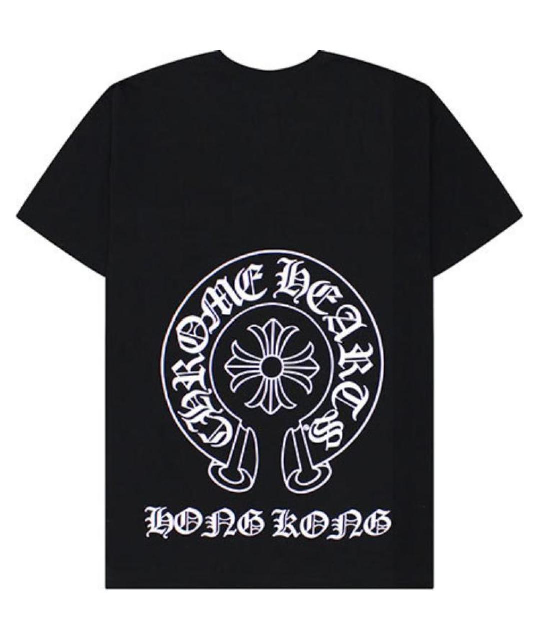 CHROME HEARTS Черная хлопковая футболка, фото 2