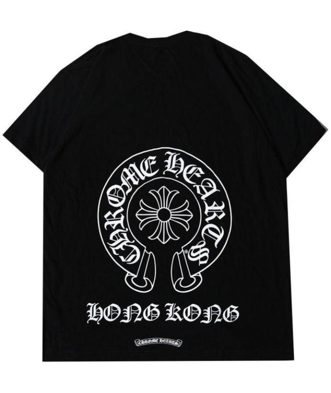 CHROME HEARTS Черная хлопковая футболка, фото 3