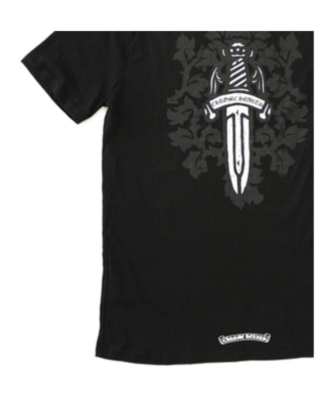 CHROME HEARTS Черная хлопковая футболка, фото 4