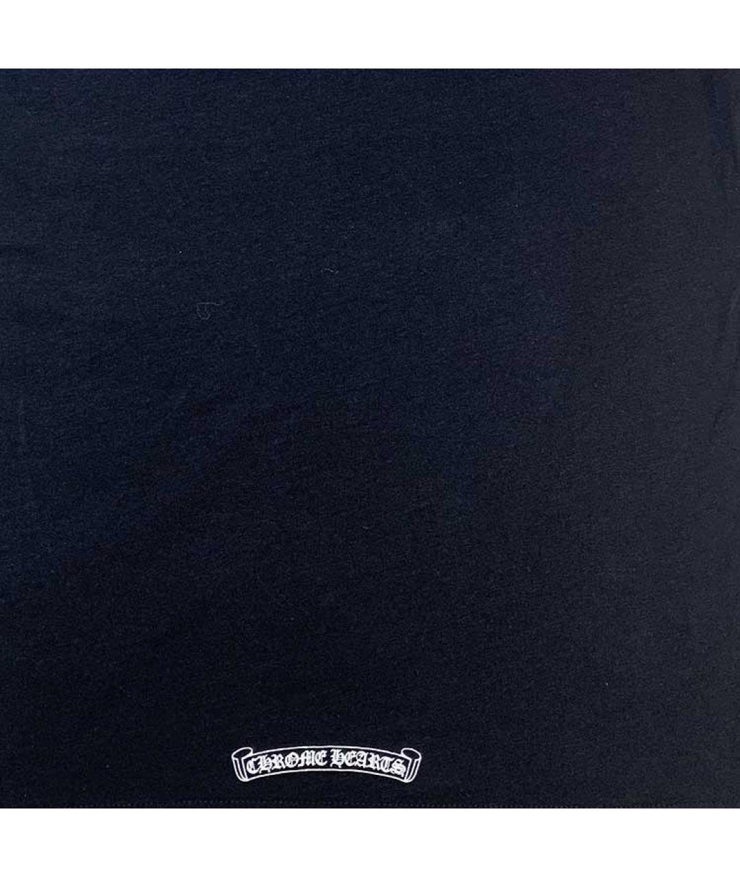 CHROME HEARTS Черная хлопковая футболка, фото 4