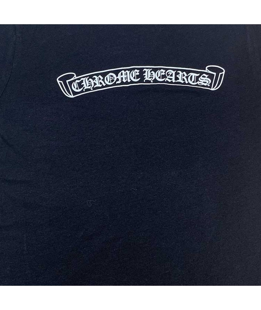 CHROME HEARTS Черная хлопковая футболка, фото 3