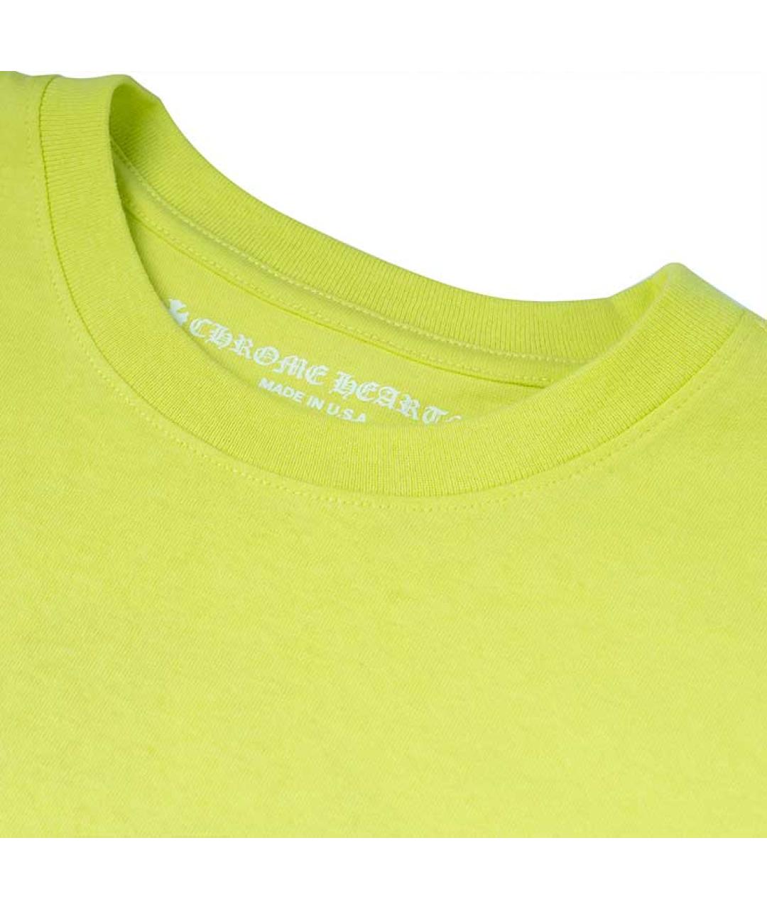 CHROME HEARTS Зеленая хлопковая футболка, фото 5