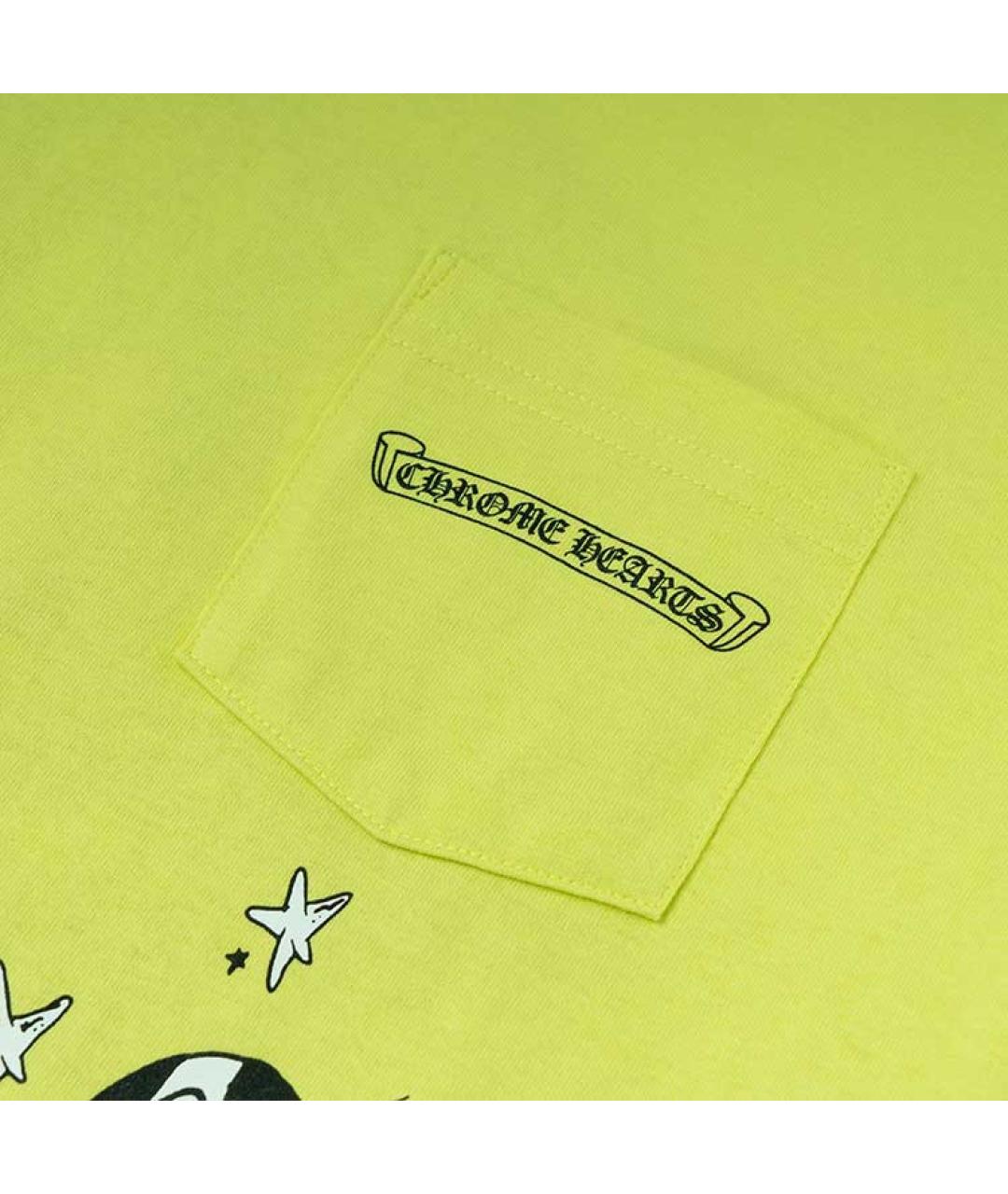 CHROME HEARTS Зеленая хлопковая футболка, фото 4