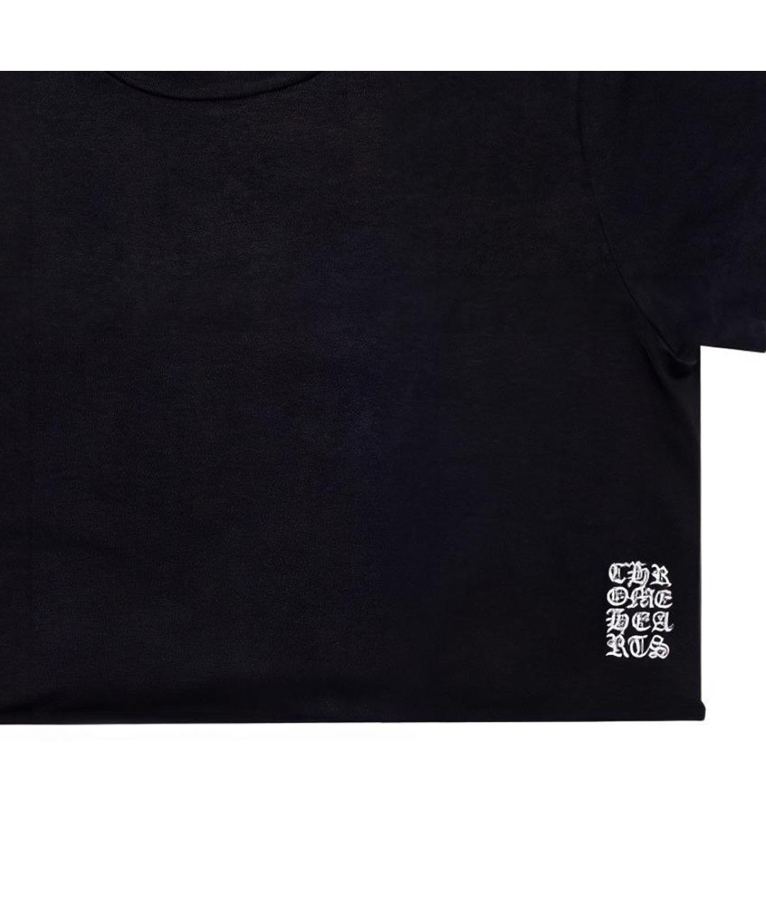CHROME HEARTS Черная хлопковая футболка, фото 5