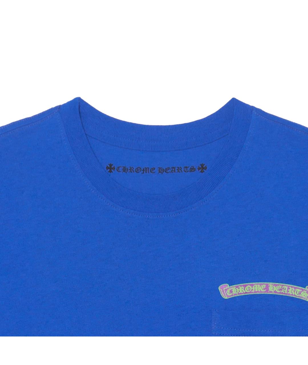 CHROME HEARTS Синяя хлопковая футболка, фото 4