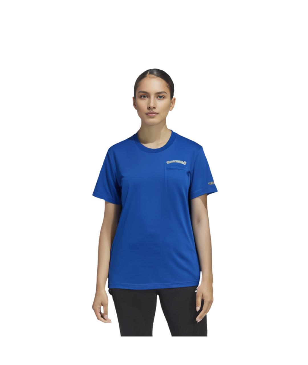 CHROME HEARTS Синяя хлопковая футболка, фото 3