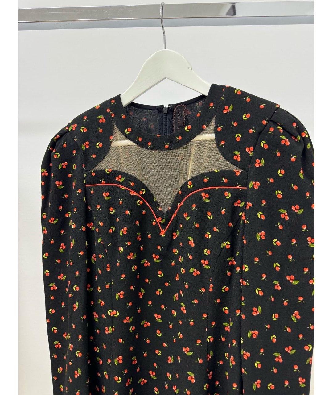 ULYANA SERGEENKO Черное повседневное платье, фото 3