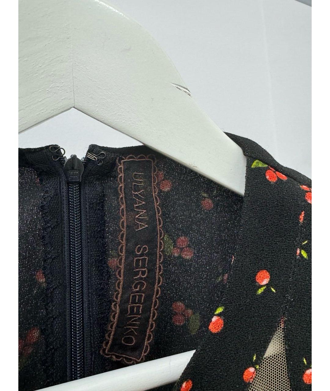 ULYANA SERGEENKO Черное повседневное платье, фото 4