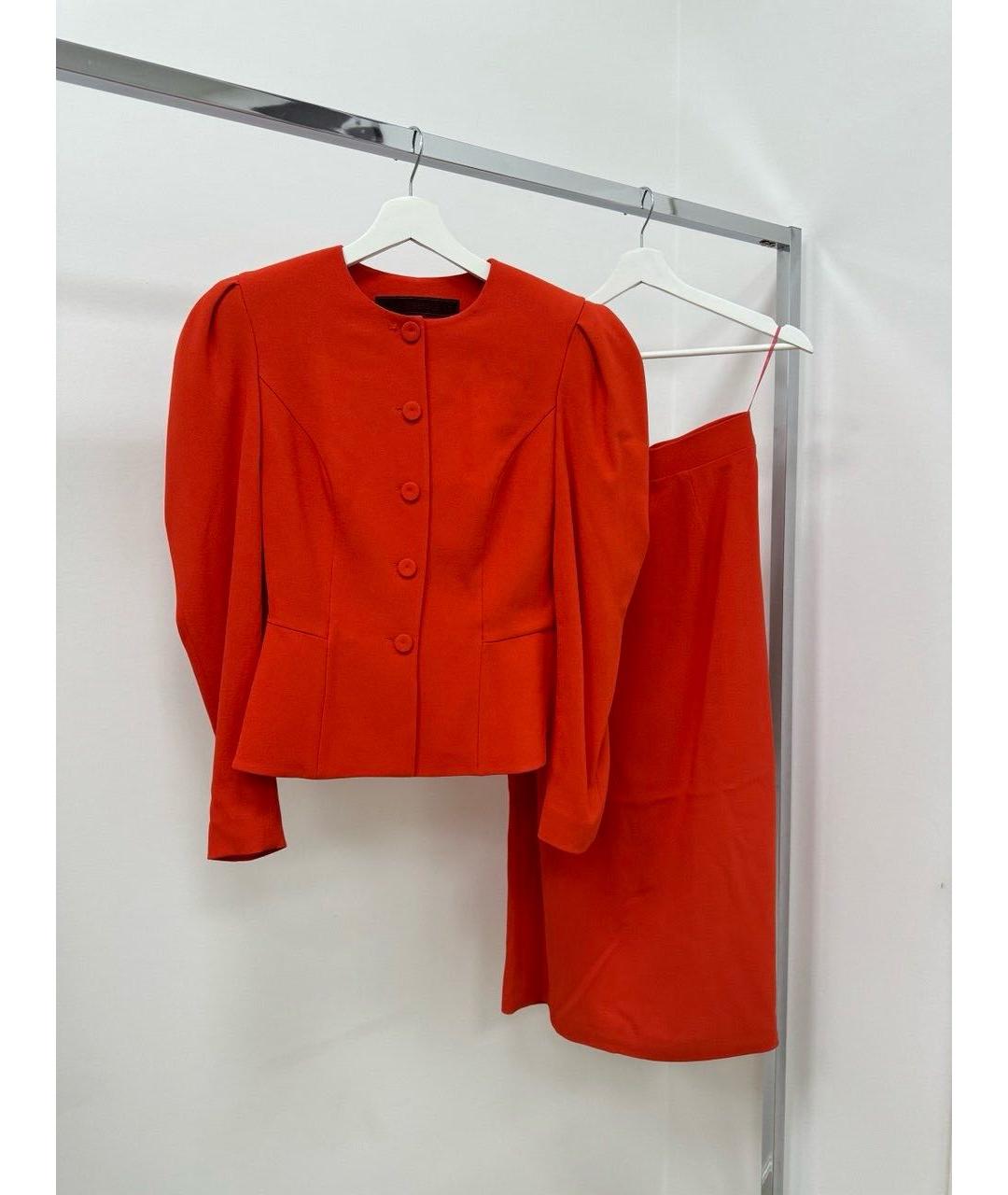 ULYANA SERGEENKO Красный вискозный костюм с юбками, фото 3