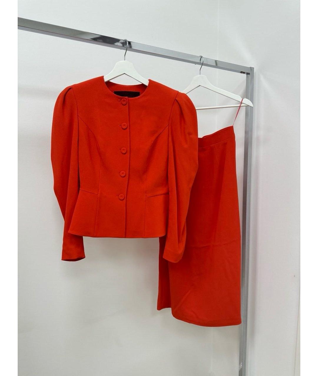 ULYANA SERGEENKO Красный вискозный костюм с юбками, фото 5
