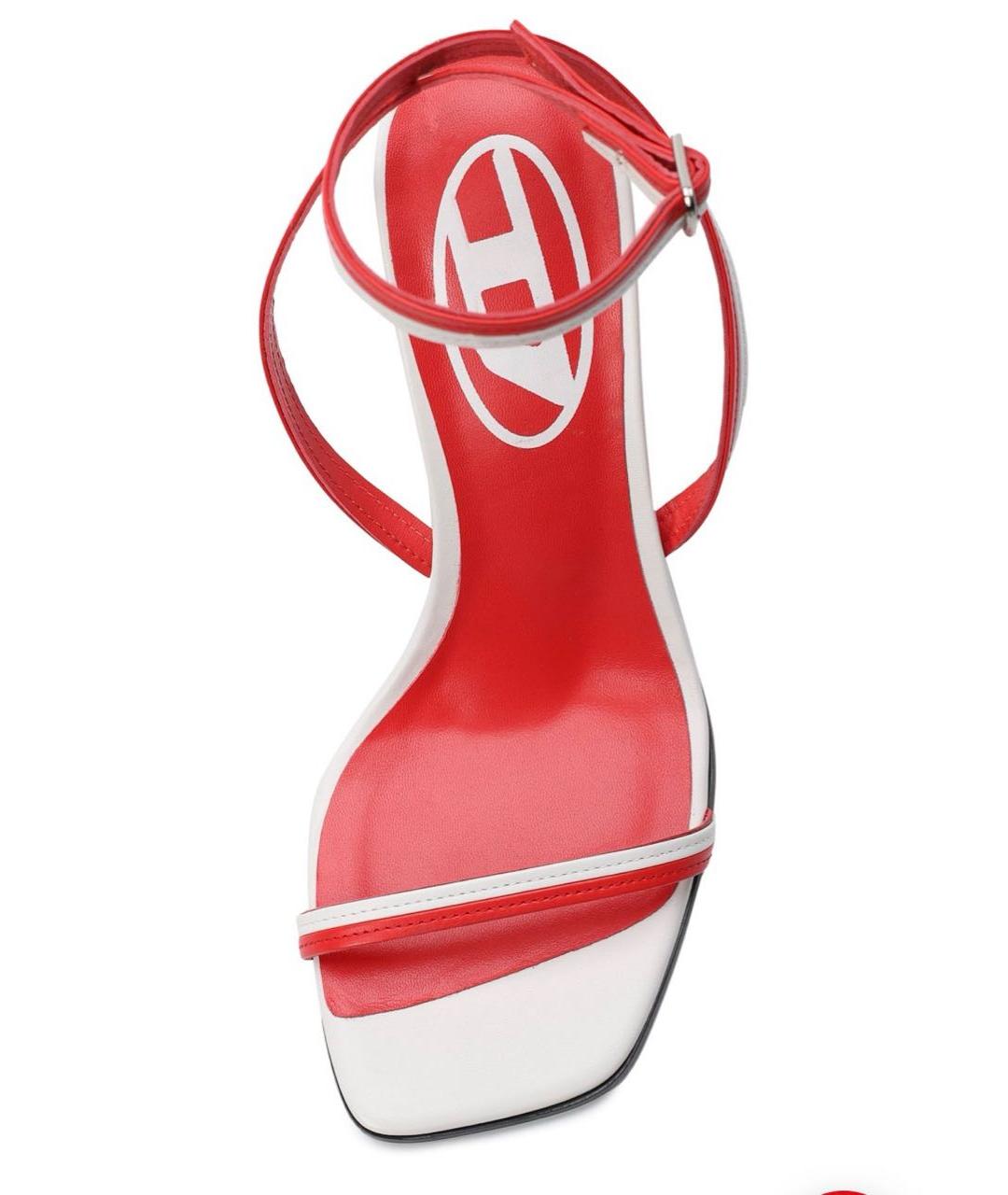 DIESEL Красные кожаные босоножки, фото 3
