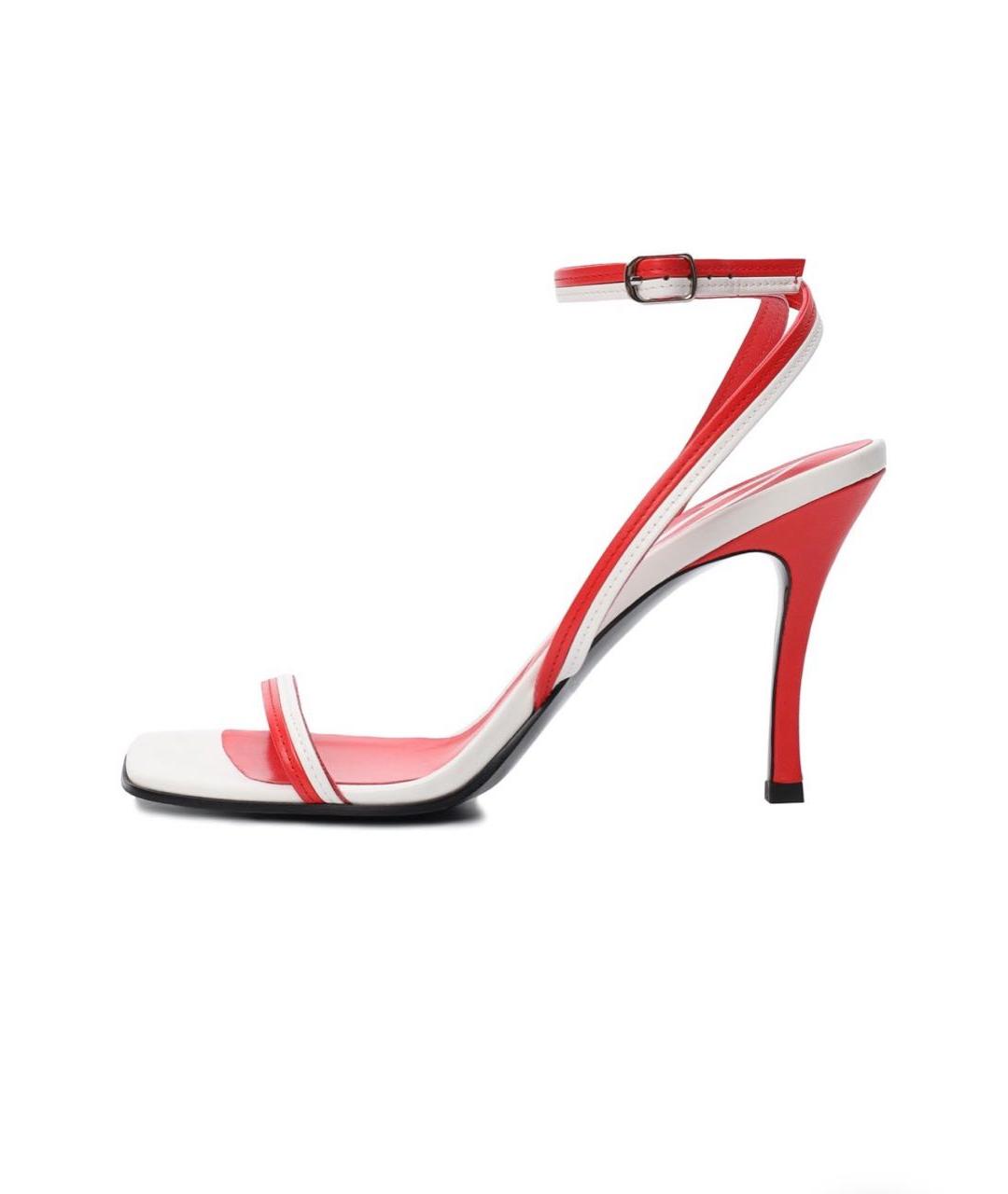 DIESEL Красные кожаные босоножки, фото 5