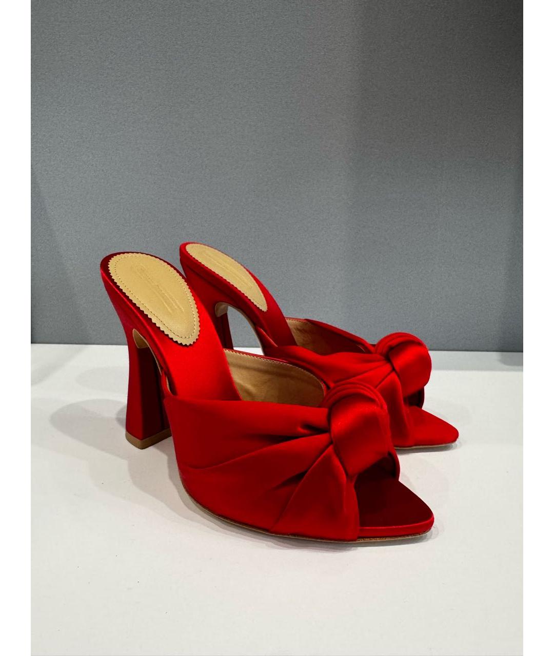 ULYANA SERGEENKO Красные текстильные мюли, фото 9
