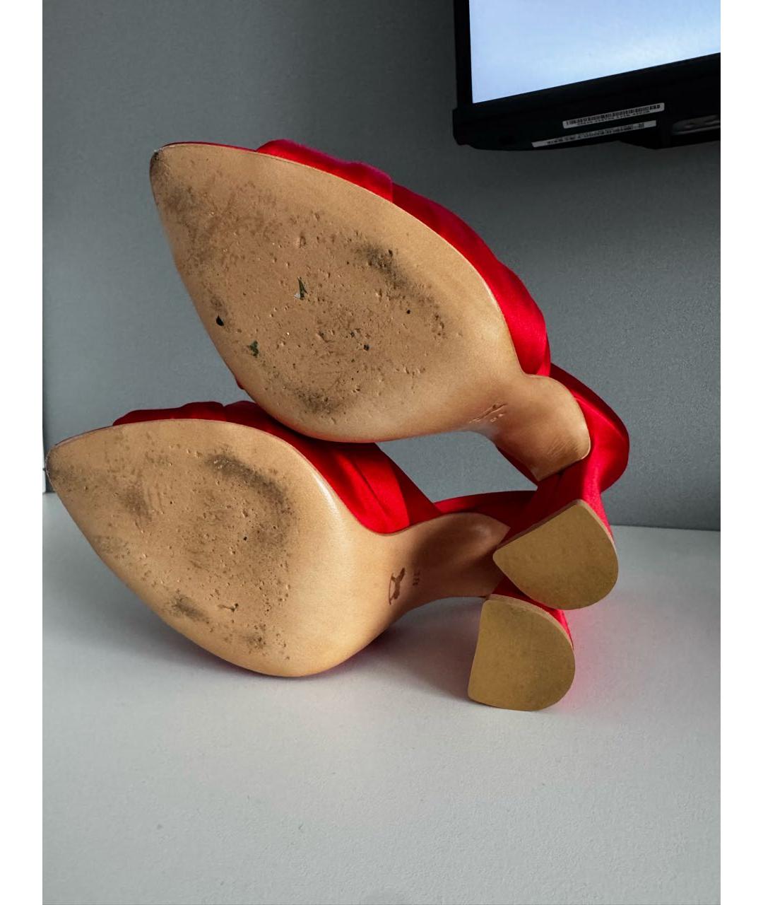 ULYANA SERGEENKO Красные текстильные мюли, фото 7