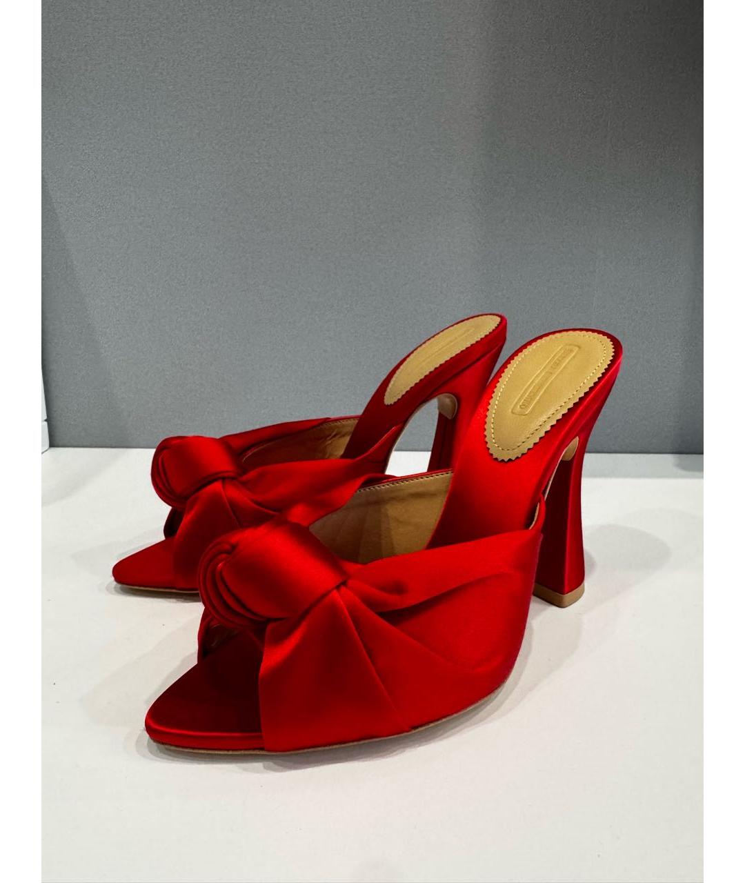 ULYANA SERGEENKO Красные текстильные мюли, фото 2