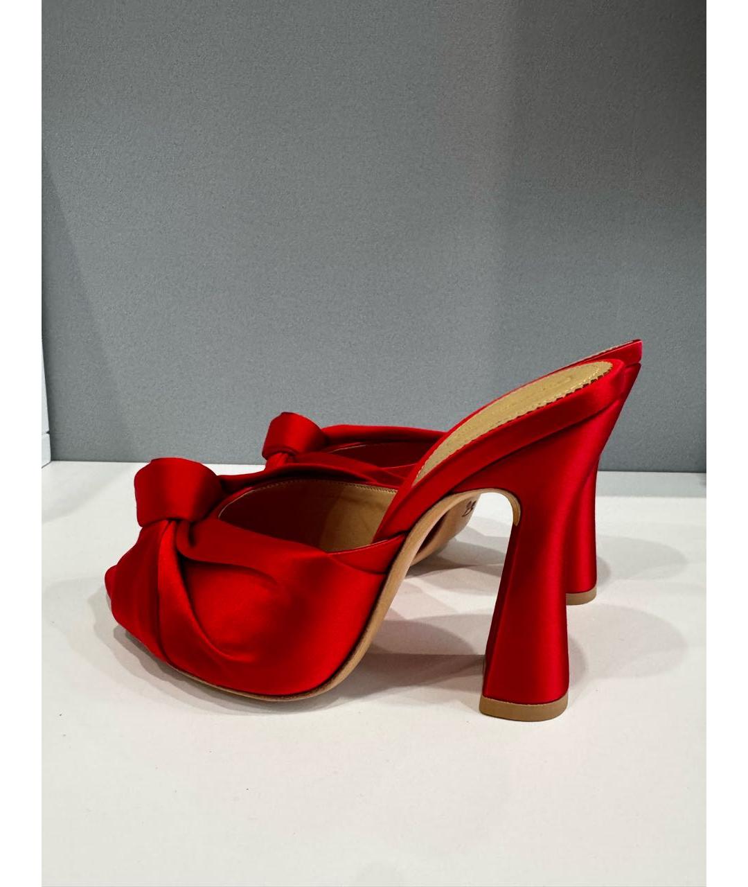 ULYANA SERGEENKO Красные текстильные мюли, фото 4