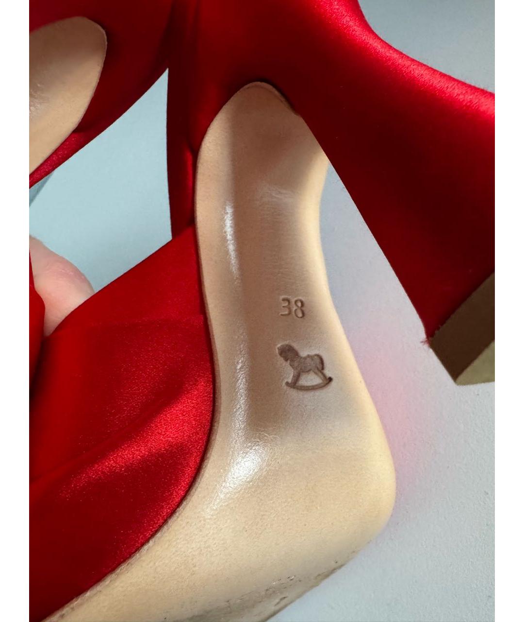 ULYANA SERGEENKO Красные текстильные мюли, фото 8