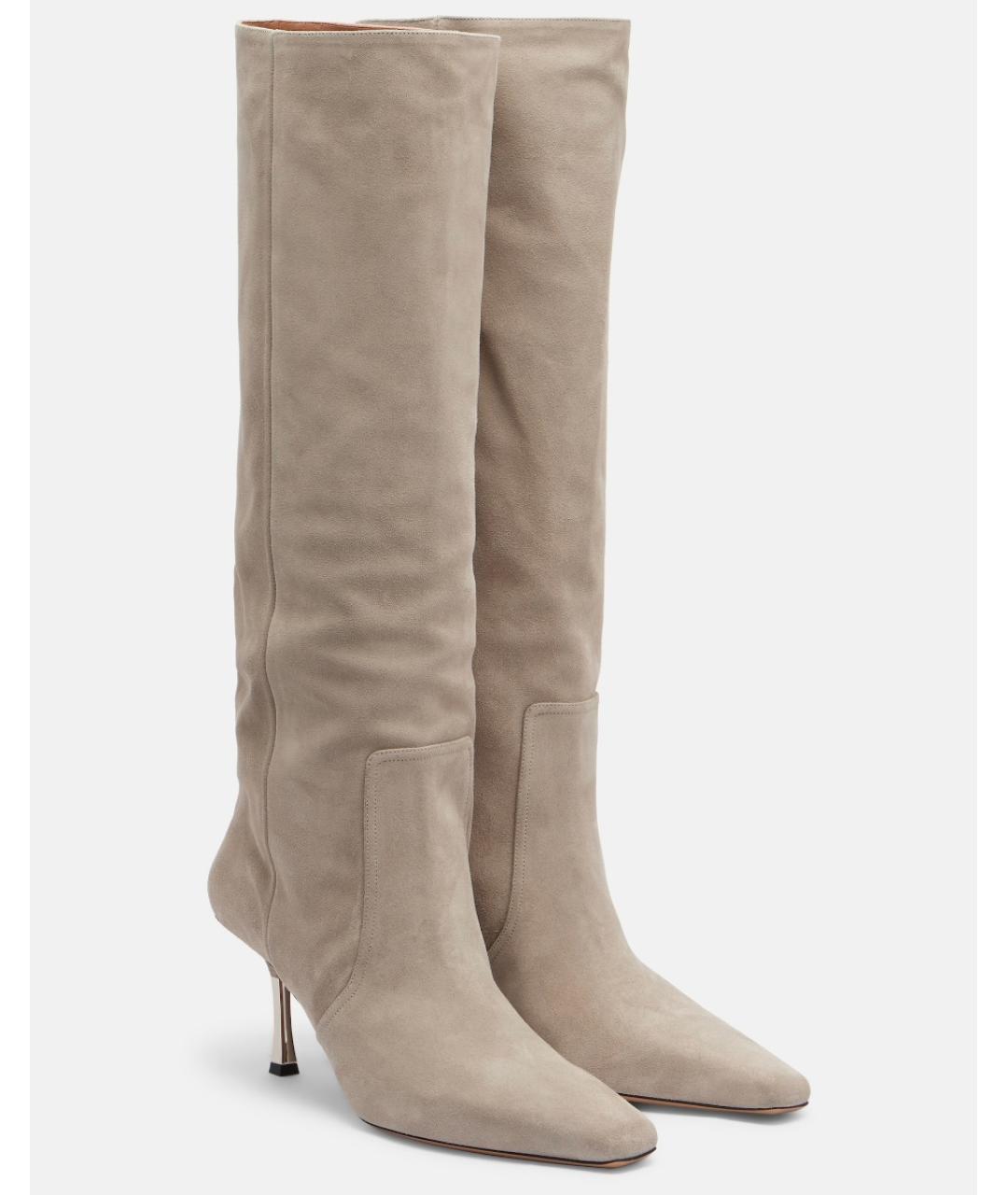 PARIS TEXAS Серые замшевые сапоги, фото 2