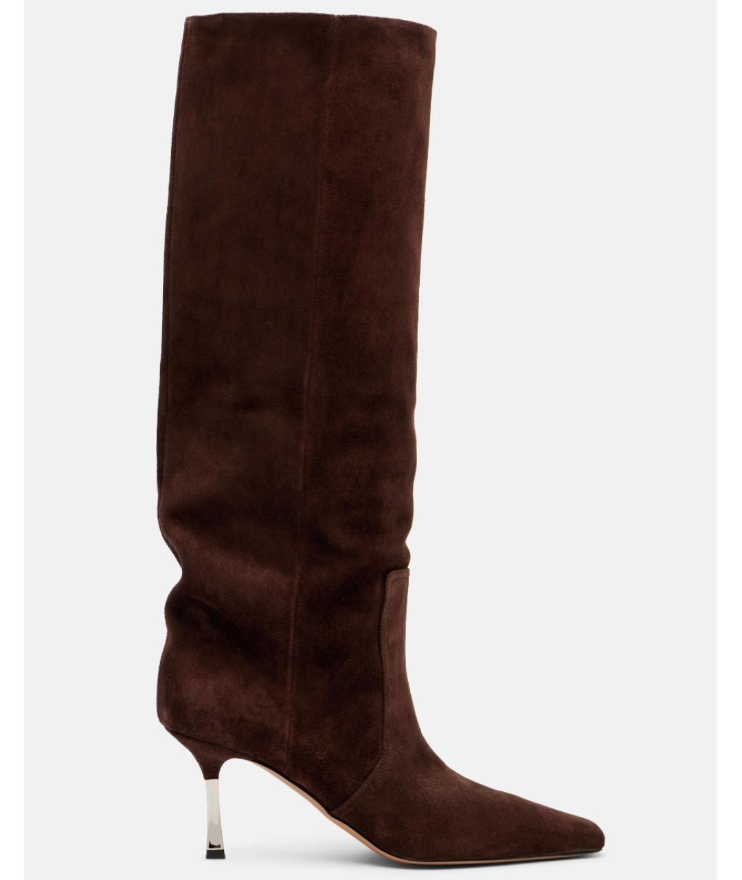 PARIS TEXAS Коричневые замшевые сапоги, фото 4