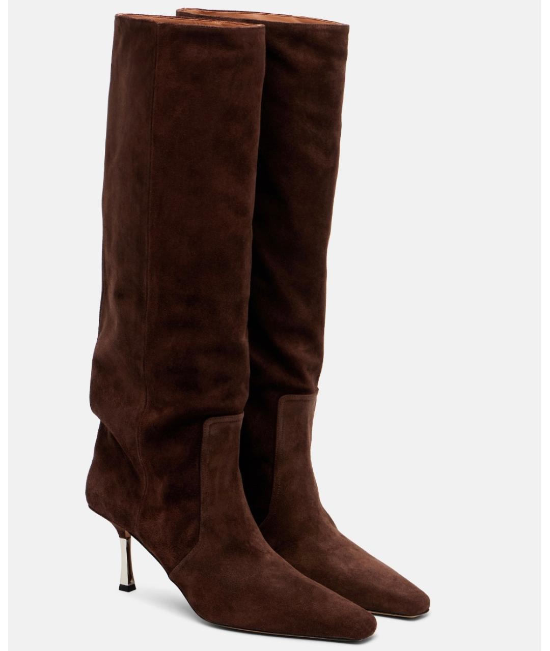 PARIS TEXAS Коричневые замшевые сапоги, фото 2