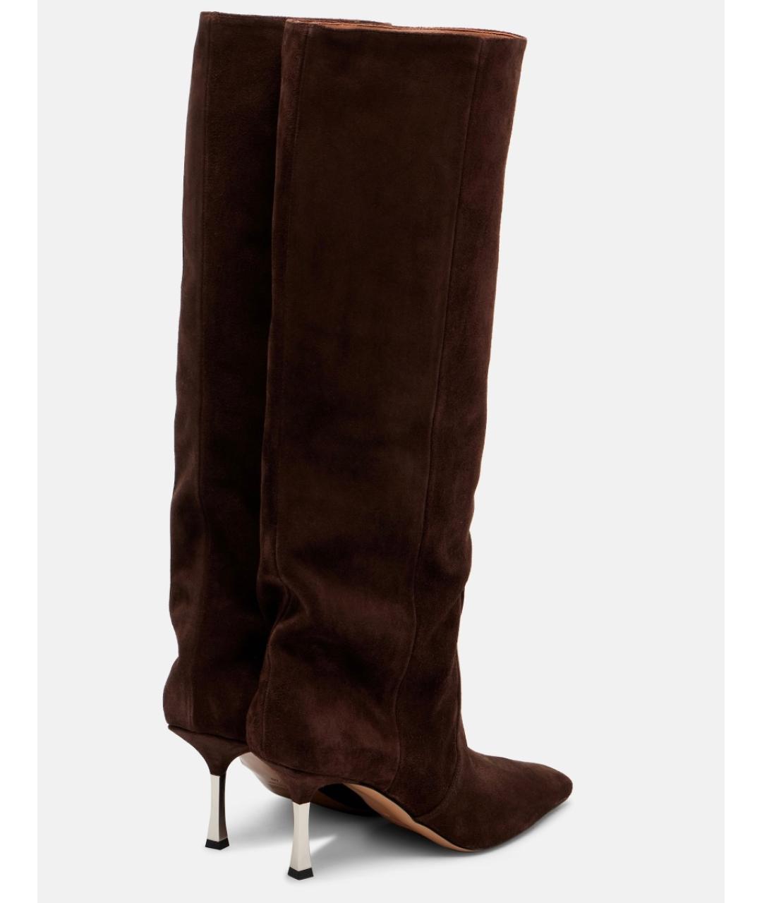 PARIS TEXAS Коричневые замшевые сапоги, фото 3