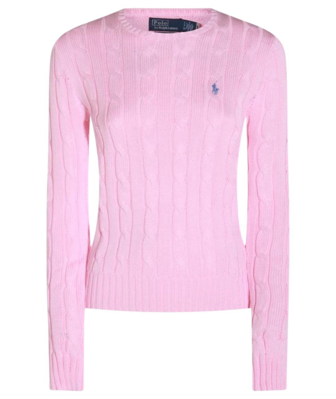 POLO RALPH LAUREN Розовый хлопковый джемпер / свитер, фото 1