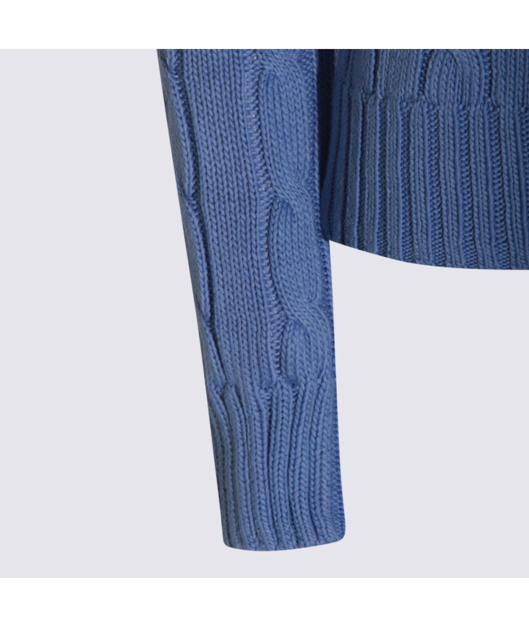 POLO RALPH LAUREN Синий хлопковый джемпер / свитер, фото 4