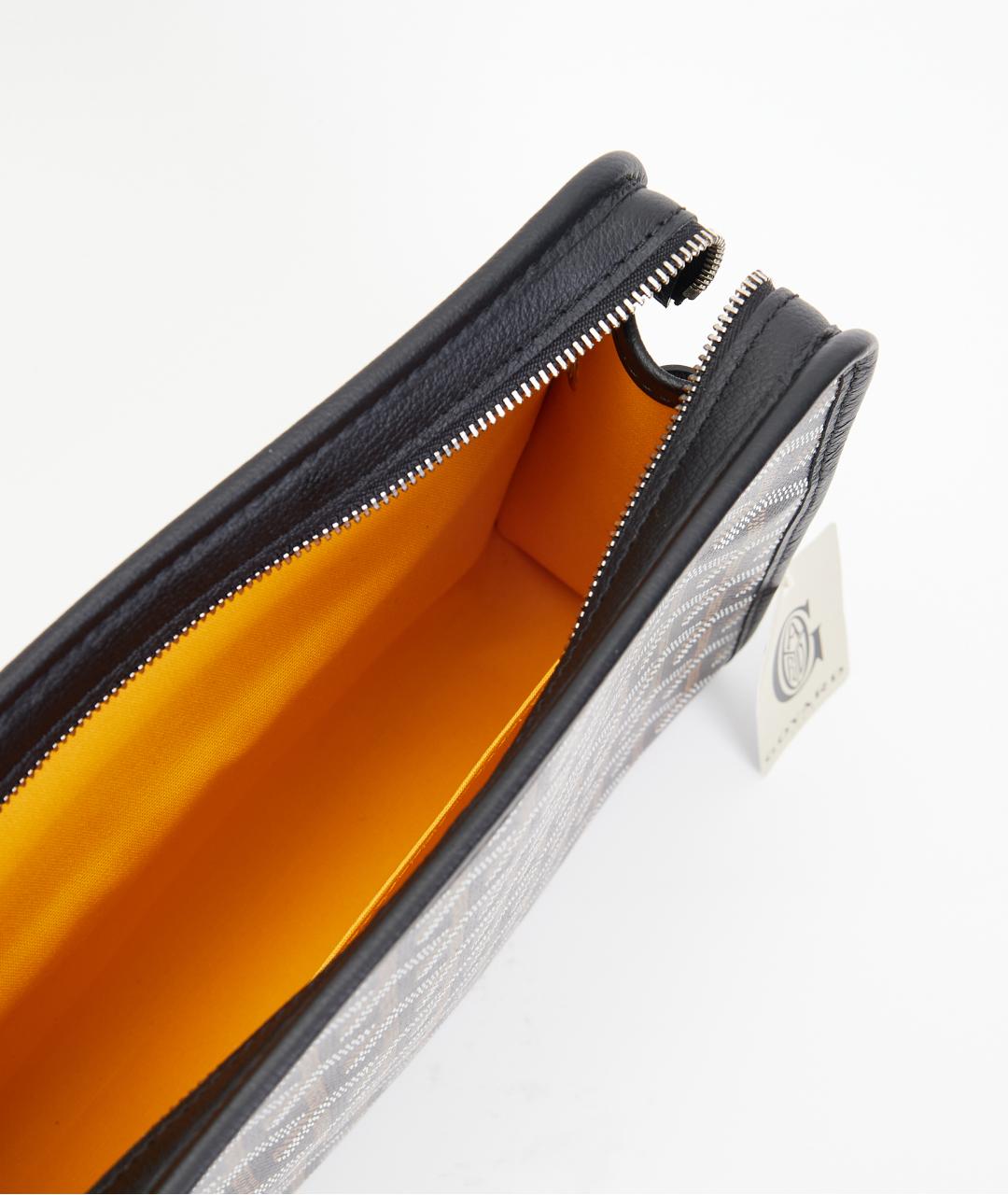 GOYARD Черная кожаная барсетка, фото 4