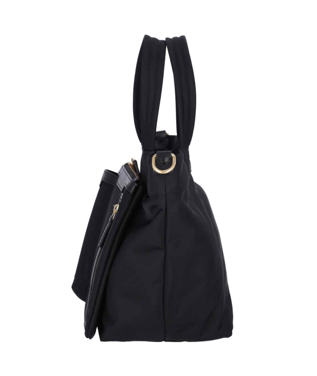 ANYA HINDMARCH Черная кожаная сумка тоут, фото 5