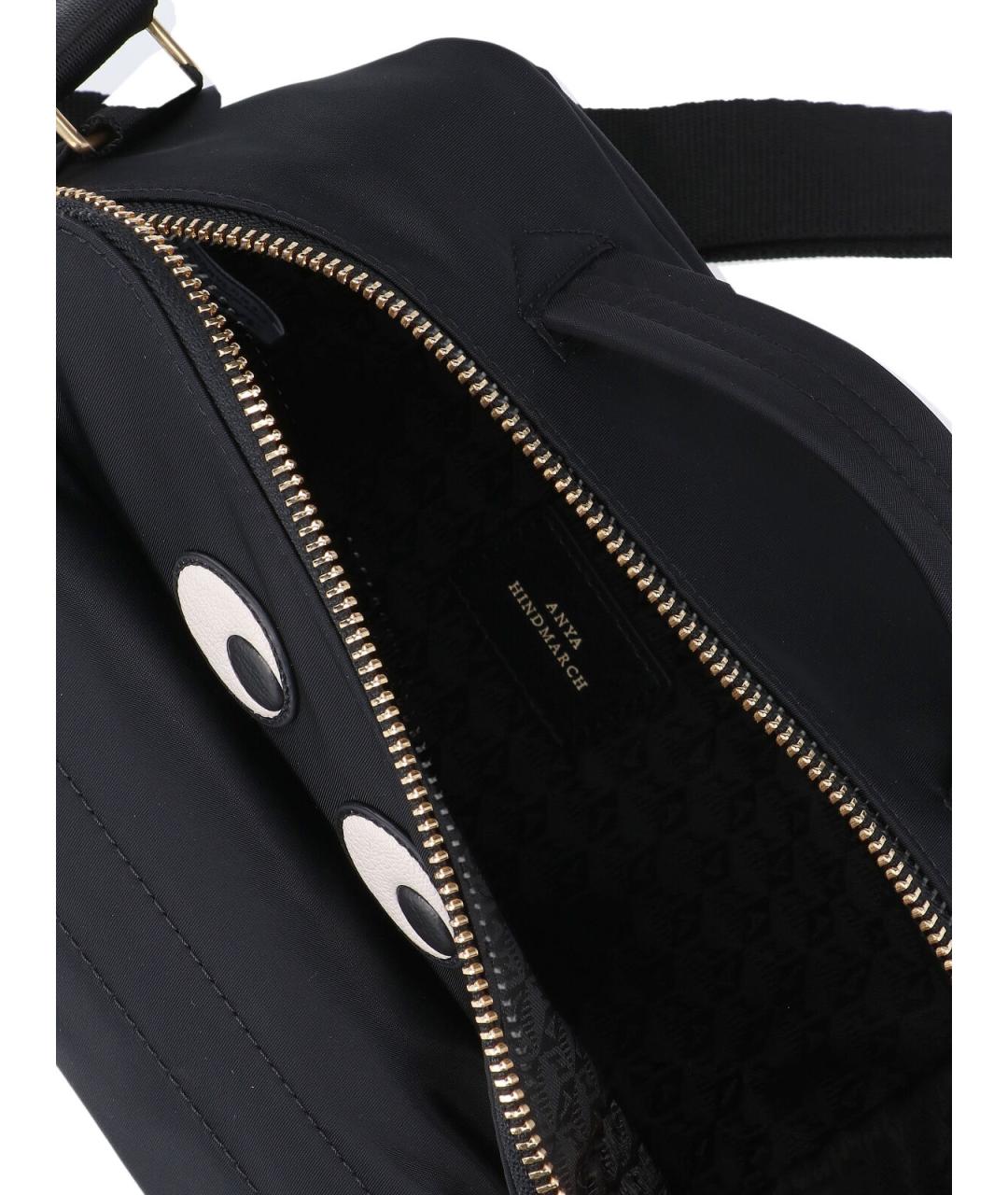 ANYA HINDMARCH Черная синтетическая сумка с короткими ручками, фото 4