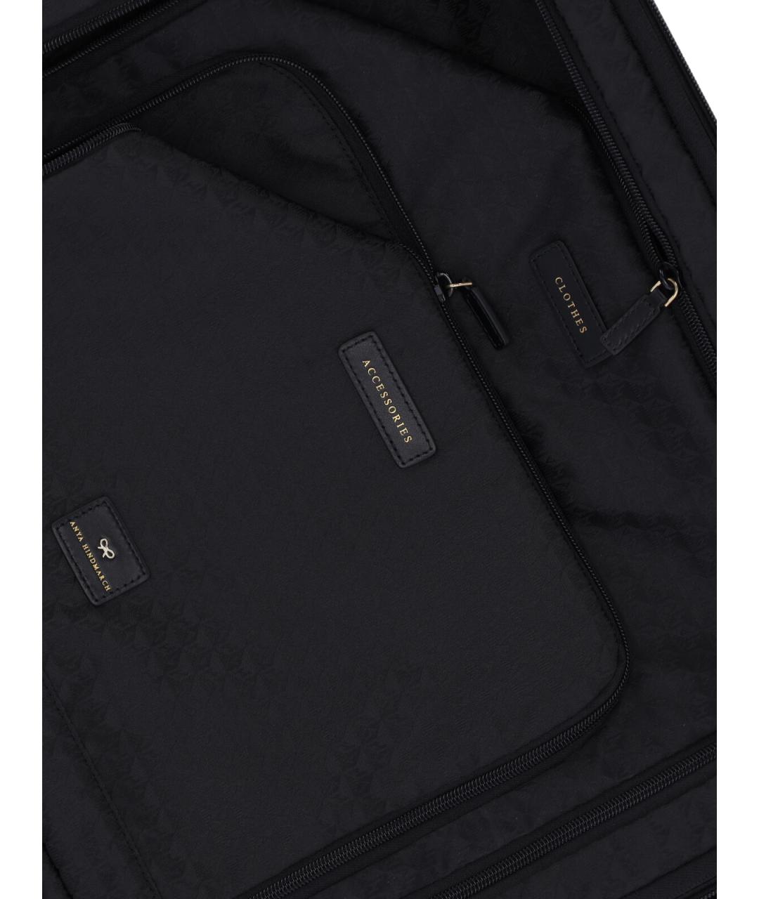 ANYA HINDMARCH Черный синтетический чемодан, фото 5