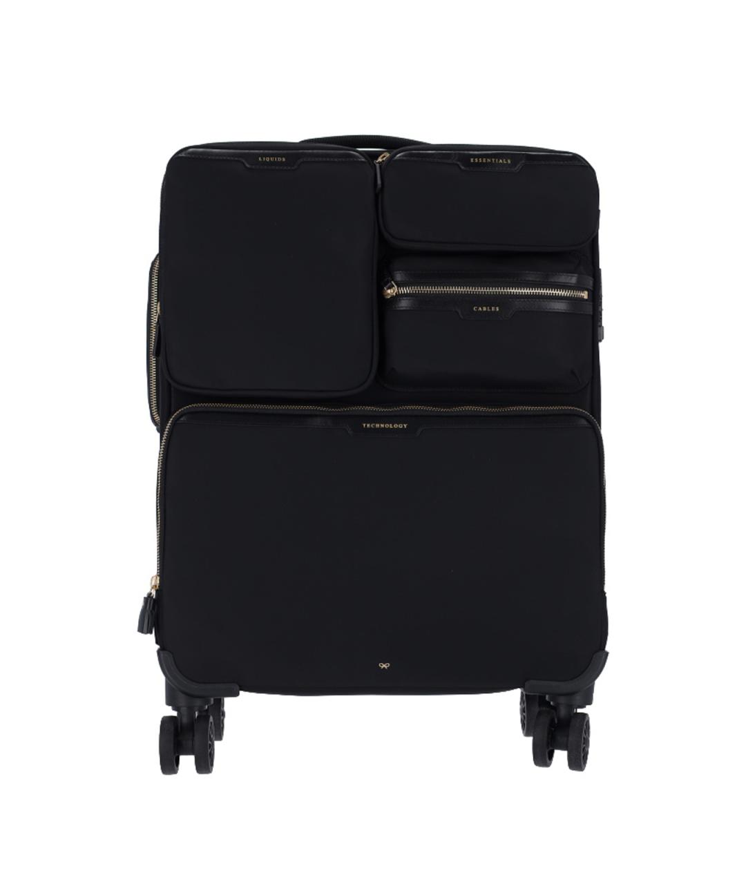 ANYA HINDMARCH Черный синтетический чемодан, фото 1