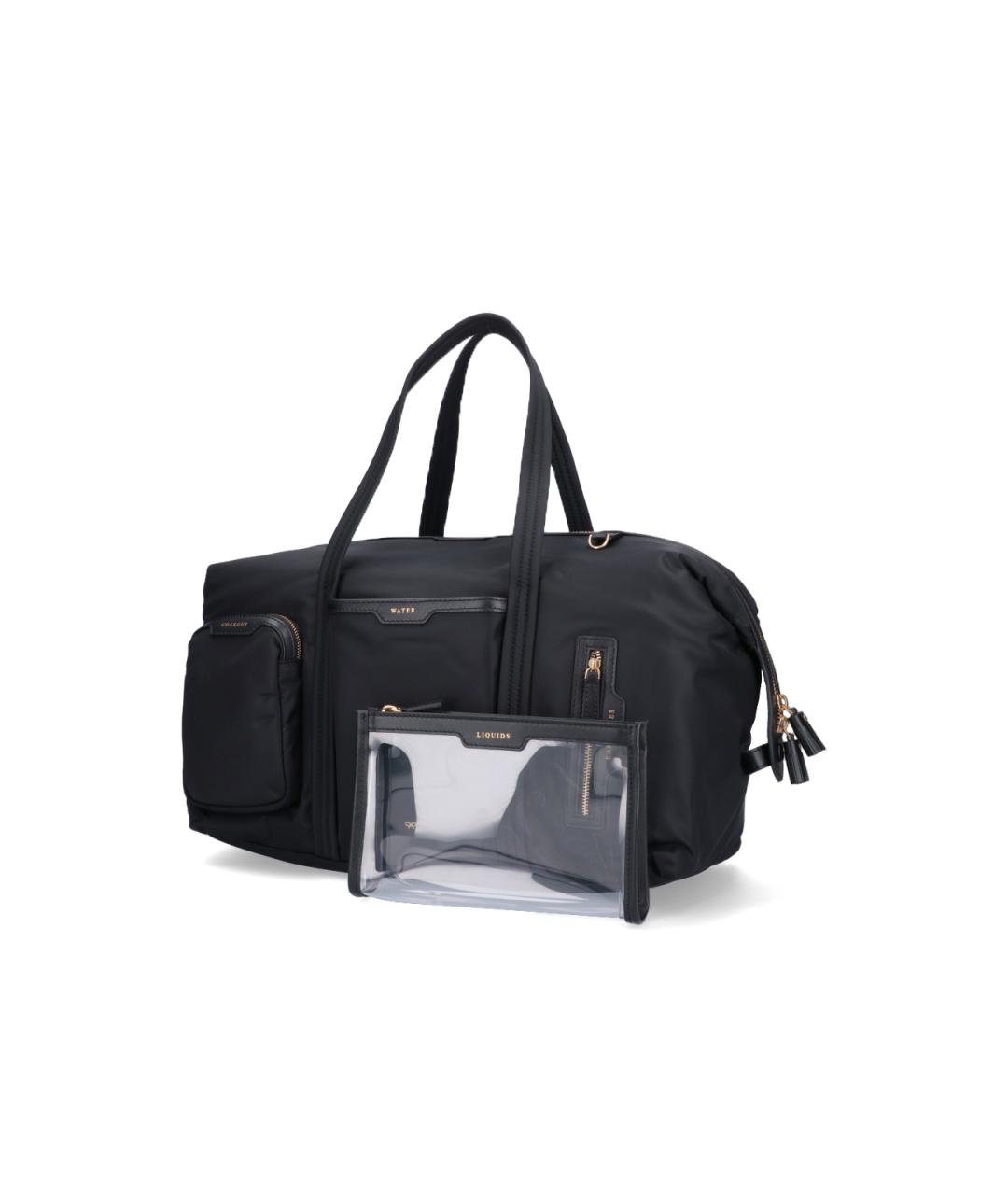 ANYA HINDMARCH Черная синтетическая дорожная/спортивная сумка, фото 2