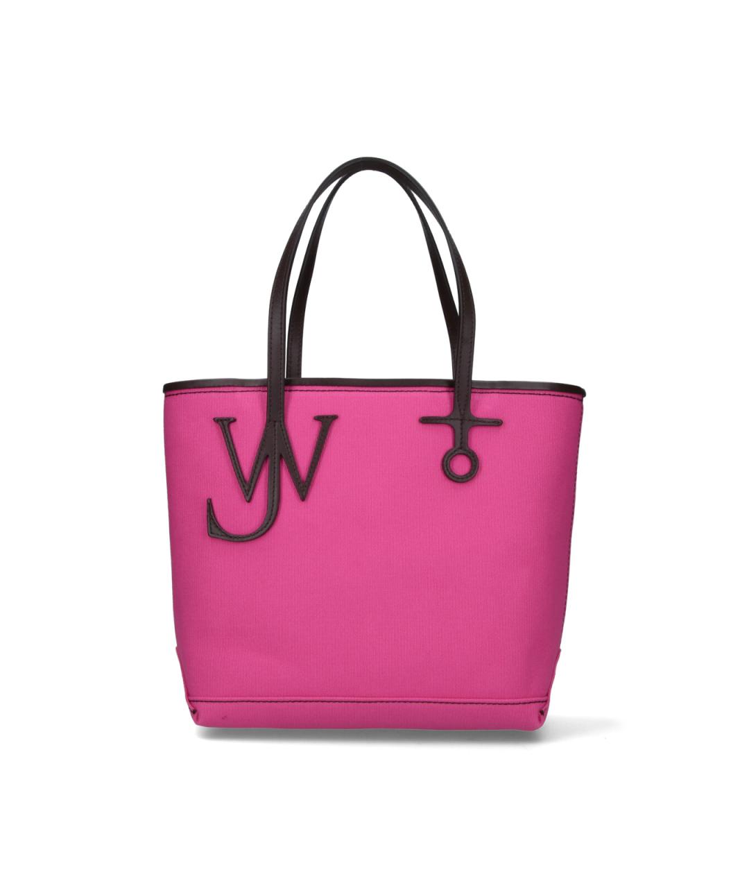 J.W.ANDERSON Розовая тканевая сумка тоут, фото 1