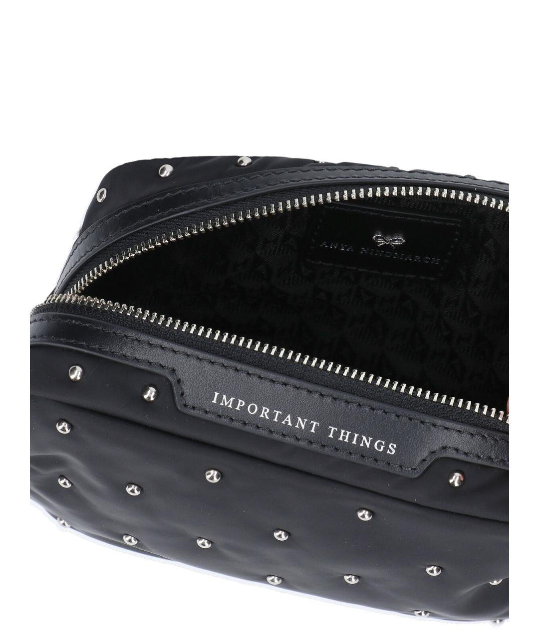 ANYA HINDMARCH Черная сумка с короткими ручками, фото 4