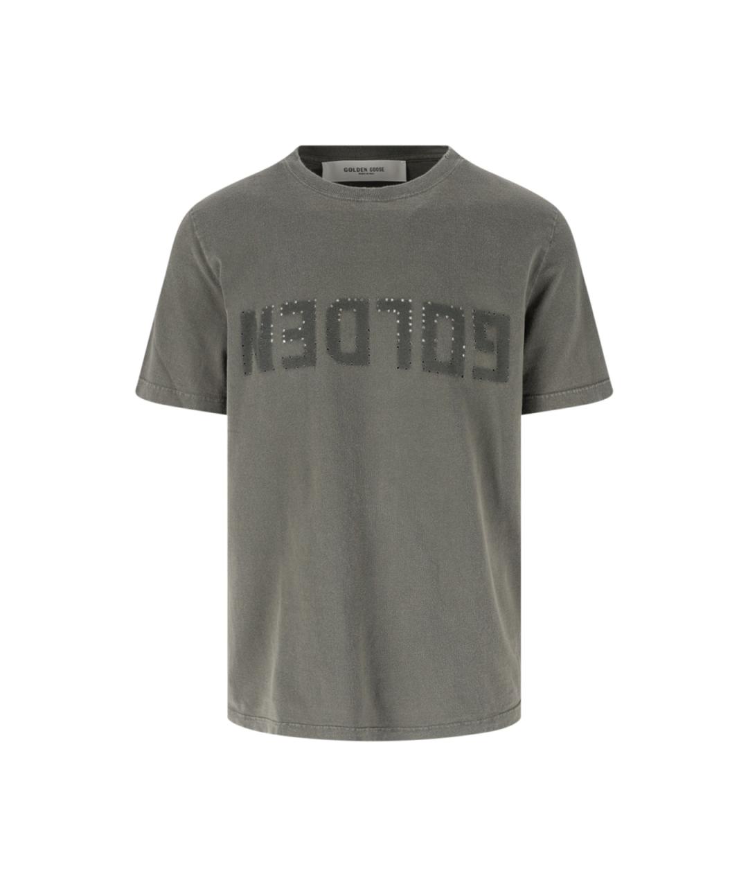 GOLDEN GOOSE DELUXE BRAND Зеленая хлопковая футболка, фото 1