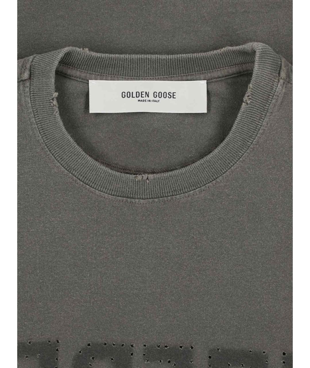 GOLDEN GOOSE DELUXE BRAND Зеленая хлопковая футболка, фото 3