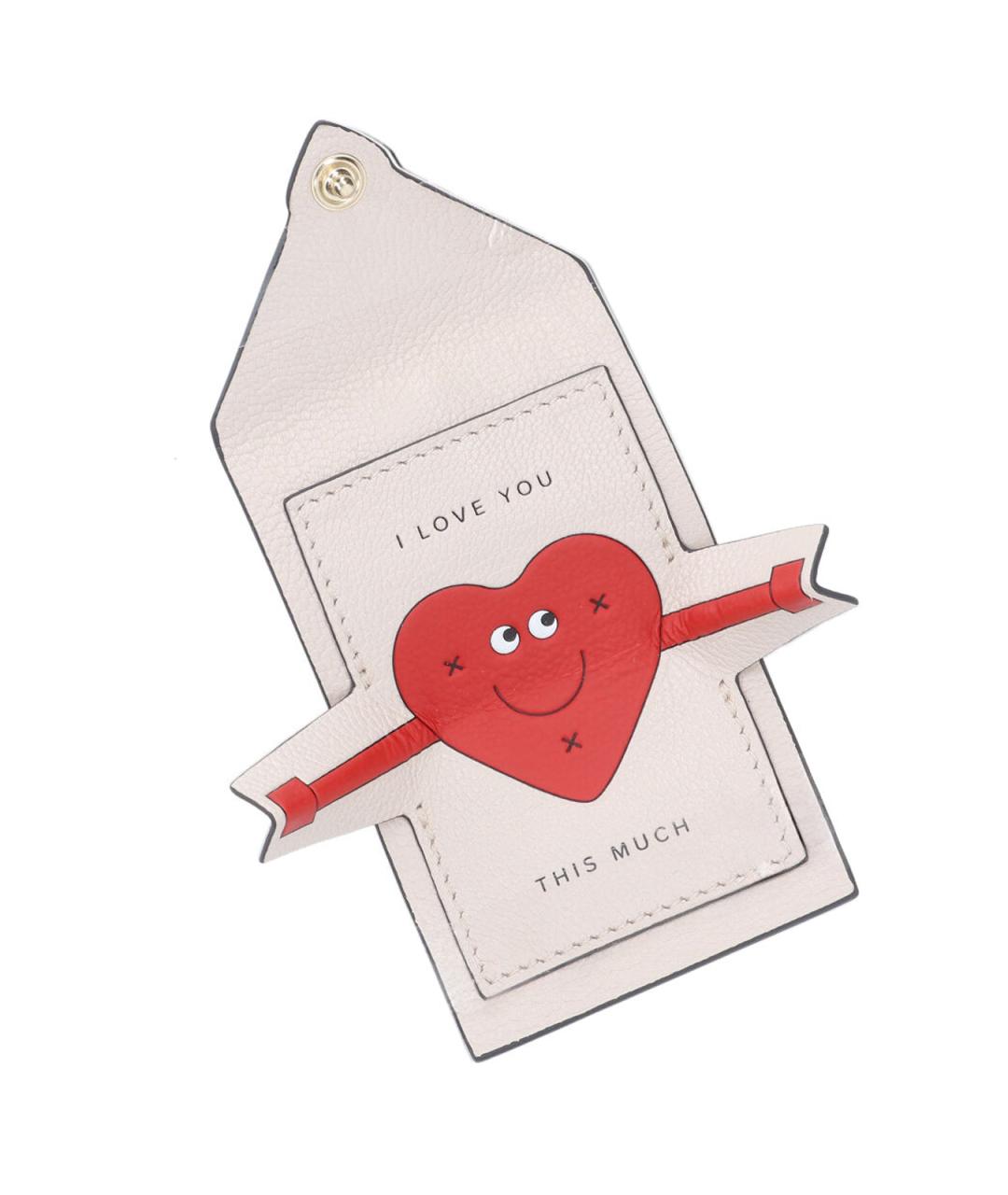 ANYA HINDMARCH Белый брелок, фото 3