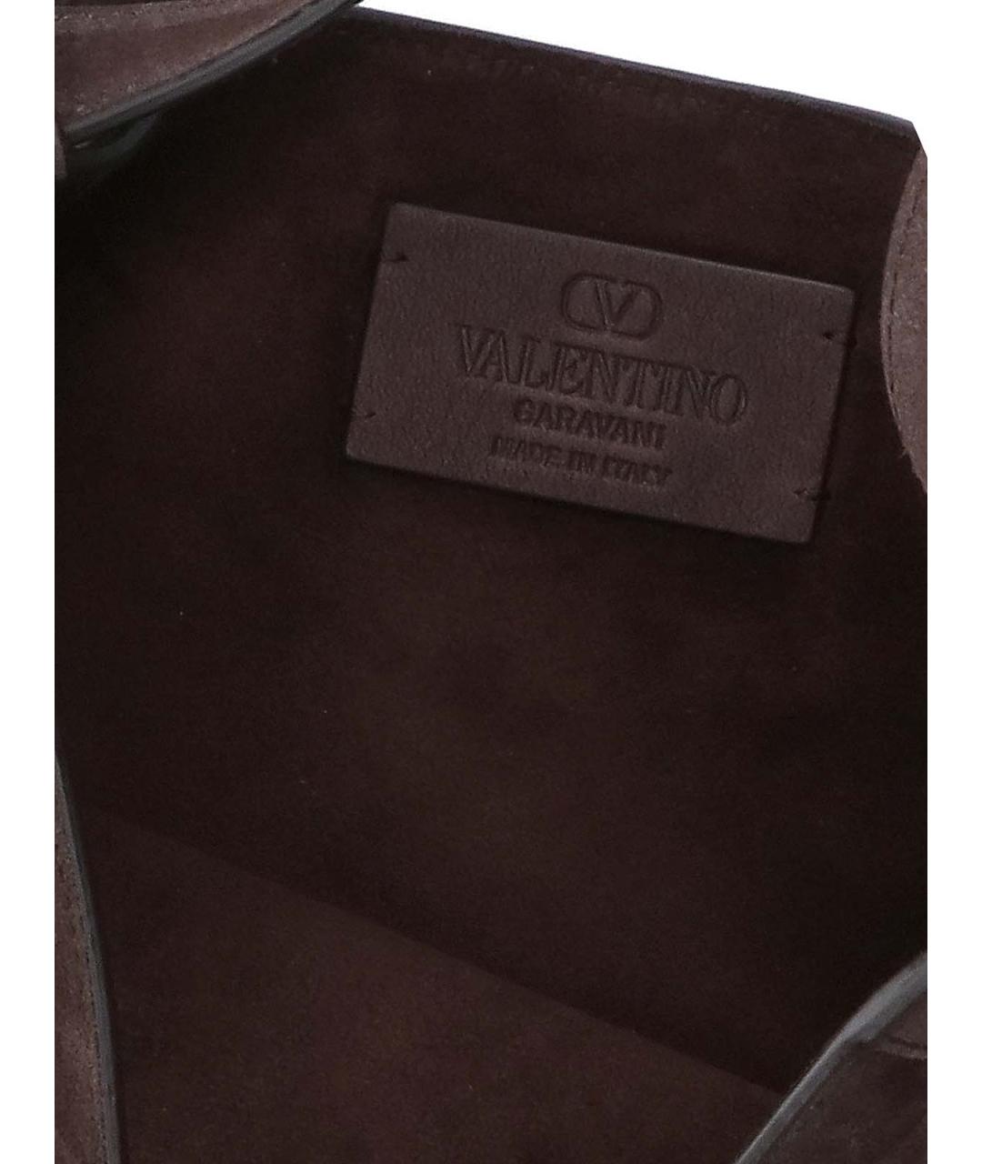 VALENTINO Коричневая замшевая сумка через плечо, фото 5