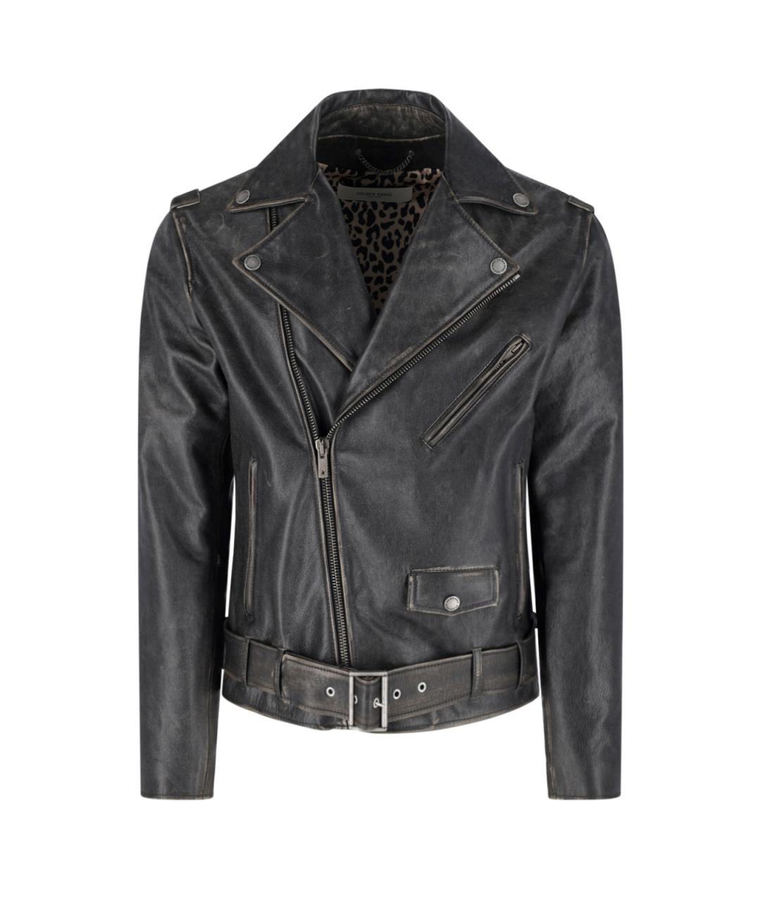 GOLDEN GOOSE DELUXE BRAND Черная кожаная куртка, фото 1