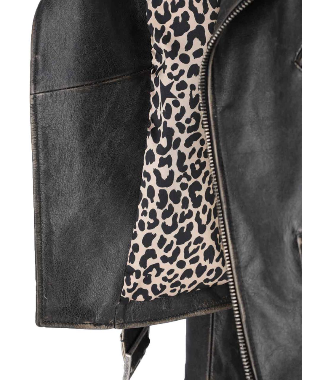 GOLDEN GOOSE DELUXE BRAND Черная кожаная куртка, фото 5