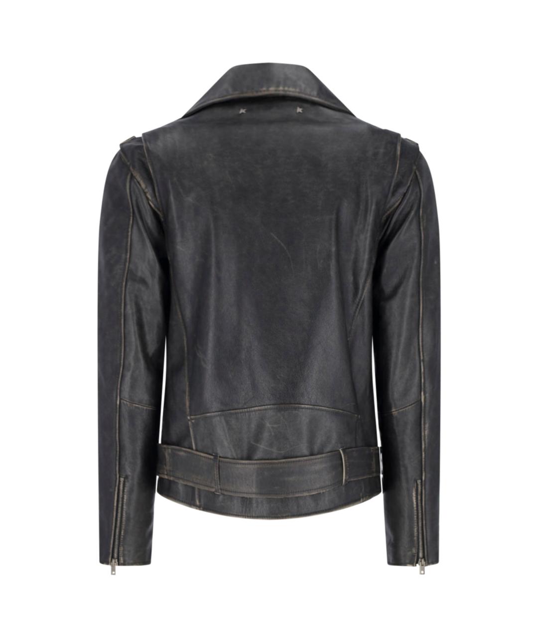 GOLDEN GOOSE DELUXE BRAND Черная кожаная куртка, фото 2