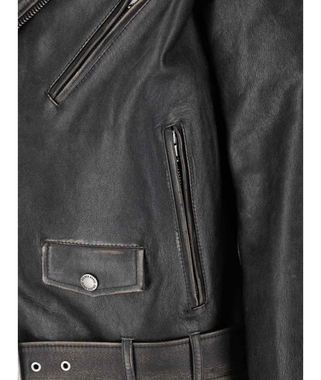GOLDEN GOOSE DELUXE BRAND Черная кожаная куртка, фото 3